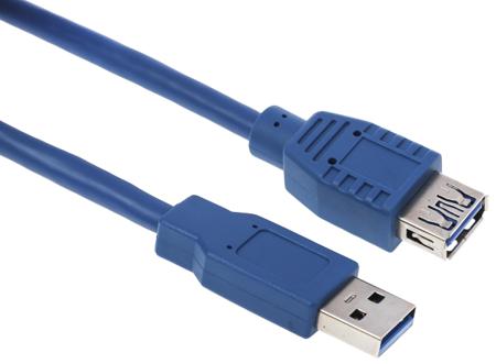 182-8841 RS PRO USB 3.0, Male USB A to Female USB A, 5m