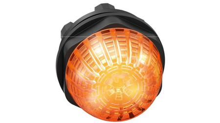 14-060.307 EAO Orange Panel Mount Indicator, 24V, 22.3mm Mounting Hole Size, Push-In Termination, IP66, IP67, IP69K