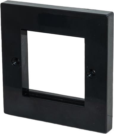 KPJ2Bk TUK Limited Black 1 Gang ABS Faceplate