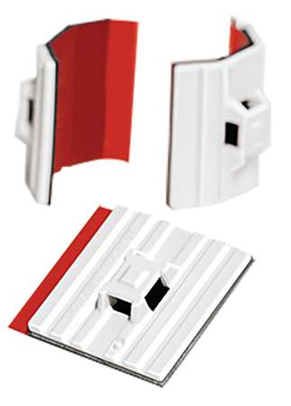 151-02977 FMB4APT-A-PA66HS-WH HellermannTyton Self Adhesive White Cable Tie Mount 28 mm x 28mm, 5.4mm Max. Cable Tie Width