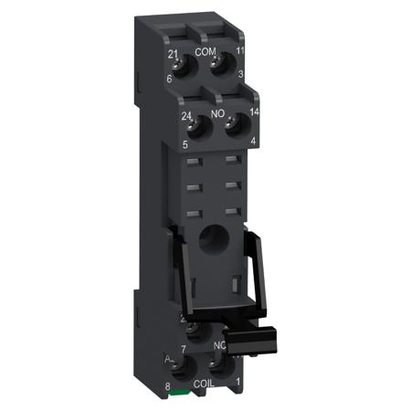 RGZE08E Harmony Electromechanical 2 Pin 250V Clip-On Relay Socket, for use with RXG2 Relays