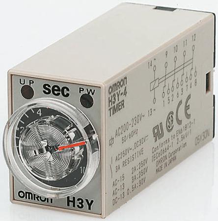H3Y-2 AC200-230 60S Omron H3Y-2 Series Plug In Timer Relay, 200 → 230V ac, 8-Contact, 2 → 60s, 1-Function