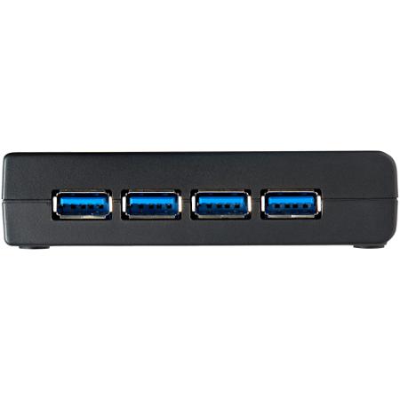 ST4300USB3EU StarTech.com 4 Port USB 3.0 USB A USB 3.0 Hub, External Power Adapter Powered, 3.7 x 2.7 x 0.9in