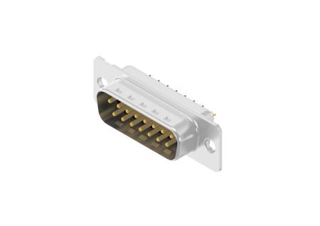 163A11079X CONEC 15 Way Through Hole D-sub Connector Plug, with Mounting Hole