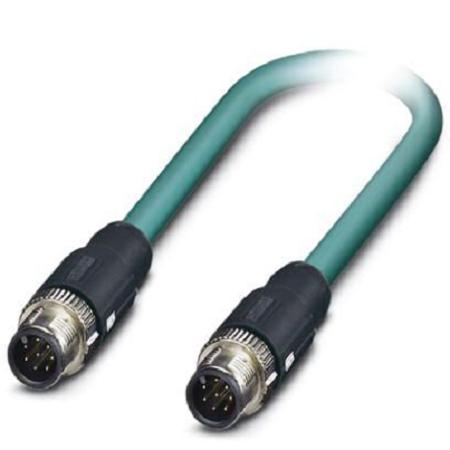 1407436 Phoenix Contact, 5m Cat5, Blue M12 to Male M12 Male, Shielded Shielded, Terminated