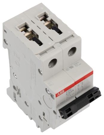 2CDS252001R0607--S202-K63 ABB System M Pro 63A MCB Mini Circuit Breaker2P Curve K, Breaking Capacity 6 kA