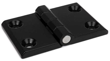 188-856 RS PRO Matt Die Cast Zinc Back Flap Hinge with a Fixed Pin, Screw Fixing, 50mm x 76mm x 11.5mm