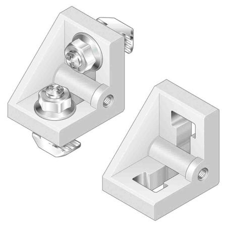 3842536491 Bosch Rexroth M8 Mounting Bracket, Connecting Component, Strut Profile 45 mm, Groove Size 10mm