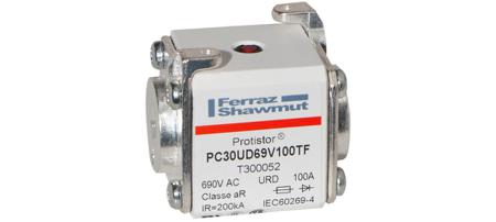 T300052 Mersen 100A size 30 FF Square Body Fuse, aR, 700V