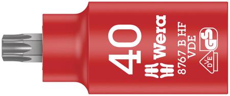 05004924001 Wera 3/8 in Drive Insulated Bit Socket, Torx Bit, T40, 55 mm, 55 mm Overall Length
