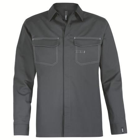 8881215 uvex suXXeed GreenCycle Grey Cotton, Elastane, Polyester Work Shirt, UK 4XL, EU 4XL