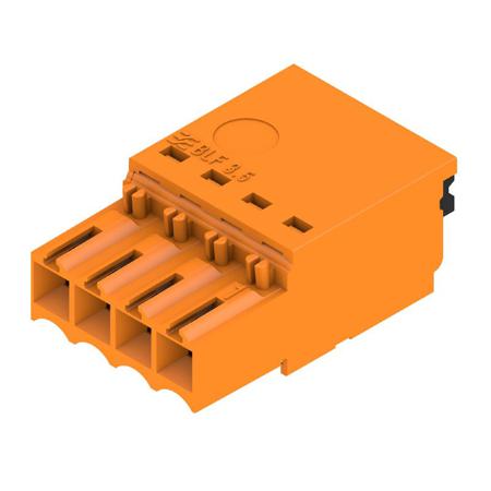 2459070000 Weidmüller  Series Straight Plug-In PCB Socket, 4-Contact, 1-Row, 3.5mm Pitch, Push In Termination