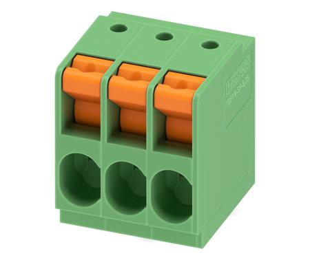 1017522 Phoenix Contact TDPT 4/ 3-SP-6.35-ZB Series PCB Terminal Block, 3-Contact, 6.35mm Pitch, Through Hole Mount, 1-Row,