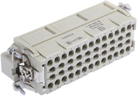 09320463001 HARTING Heavy Duty Power Connector Insert, 16A, Male, Han EE Series, 46 Contacts