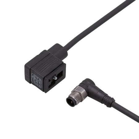 E70143 ifm electronic Right Angle Male 1 way M12 to Right Angle Female 1 way Valve Connector Actuator/Sensor Cable, 300mm