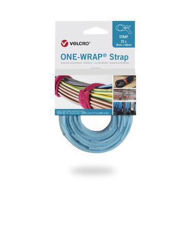 VEL-OW64510 Velcro Professional Series, Aqua Polypropylene Cable Tie Assemblies200mm x 20mm
