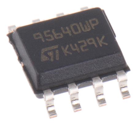 M95640-WMN6P STMicroelectronics ,  64 kB Serial EEPROM,  40 ns 8-Pin SOIC Serial-SPI