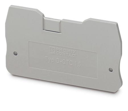 3205161 Phoenix Contact D-QTC 1.5 Series End Cover for Use with DIN Rail Terminal Blocks