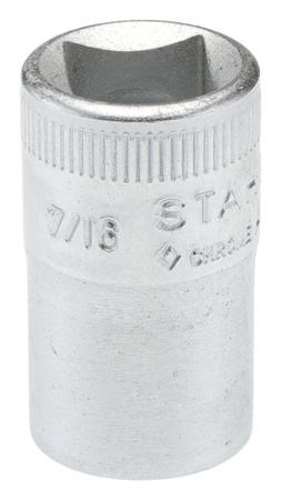 02410028 STAHLWILLE 3/8 in Drive 7/16in Standard Socket, 12 point, 28 mm Overall Length