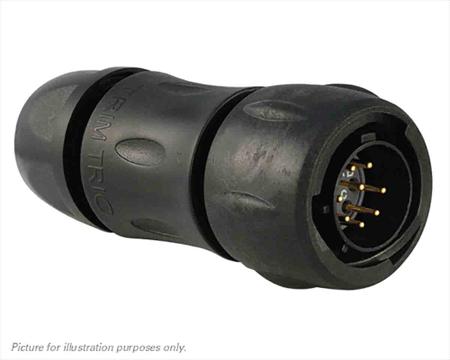UTS6JC12E8P Souriau Sunbank by Eaton, UTS 8 Way Cable Mount MIL Spec Circular Connector Plug, Pin Contacts,Shell Size 12, Bayonet,