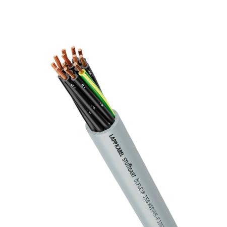 0015202 Lapp Olflex 150 Control Cable, 2 Cores, 1 mm², H05VV5F, Unscreened, Grey PVC Sheath, 18 AWG