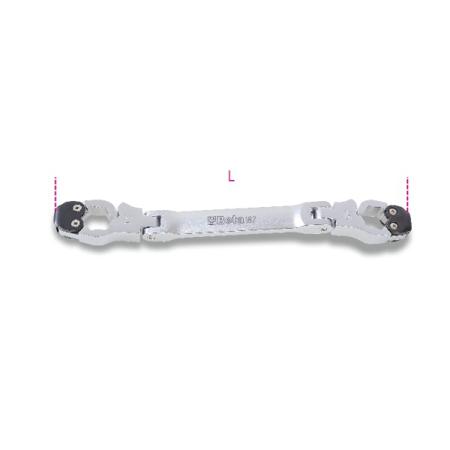 187 12X13 BETA Pipe Wrench, 175 mm Overall, Straight Handle