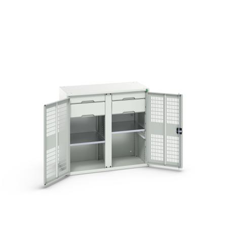 16926764-16 Bott 2 Door, 4 Drawer Sheet Steel Cupboard, 1050 x 550 x 1000mm