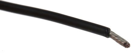 6715 BK005 Alpha Wire Ecogen Ecowire Series Black 0.75 mm² Hook Up Wire, 18 AWG, 16/0.25 mm, 30m, MPPE Insulation,