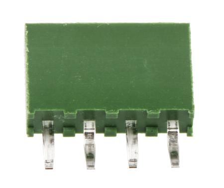 215297-4 TE Connectivity AMPMODU HV100 Series 2.54mm Pitch 4 Way 1 Row Straight PCB Socket, Through Hole, Solder Termination