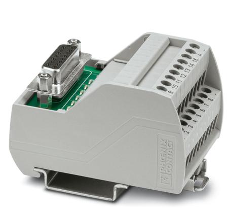2322207 Phoenix Contact VIP-2/SC/D15SUB/F/LED Series Interface Module, DIN Rail