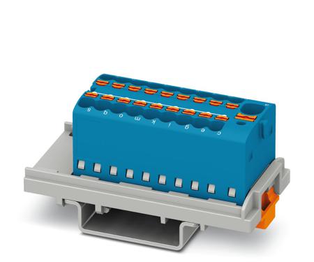 1047455 Phoenix Contact Distribution Block, 19 Way, 2.5mm², 17.5A, 500 V, Blue
