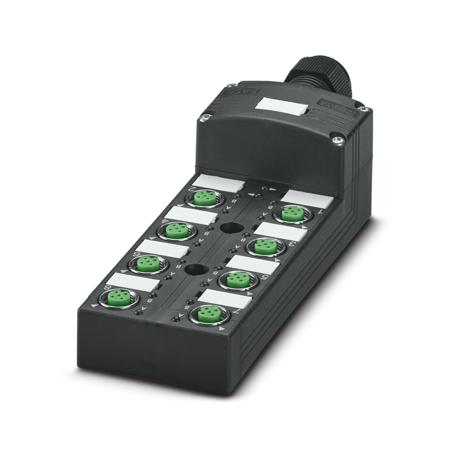 1516836 Phoenix Contact SACB-8/16-L-C SCO Series Sensor Box, M12, 10m cable, 5 way, 8 port
