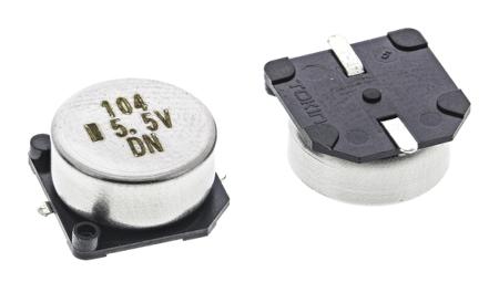 FC0H104ZFTBR24 KEMET 0.1F Supercapacitor -20 → +80% Tolerance, Supercap FC 5.5V dc, Through Hole