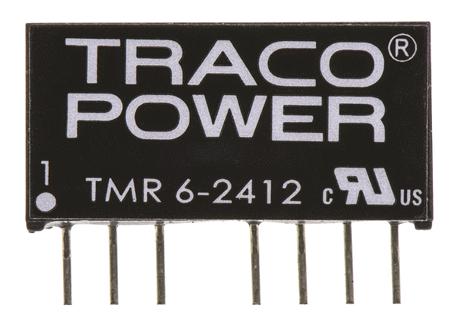 TMR-6-2412 TRACOPOWER TMR 6 6W Isolated DC-DC Converter Through Hole, Vin 18 → 36 V dc, Vout 12V dc, I/O isolation 1.5kV dc