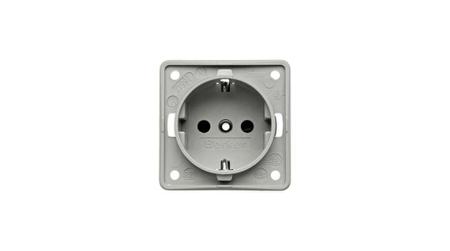 841952506 Berker 841 Grey Plug Socket, 16A, Type F - German Schuko