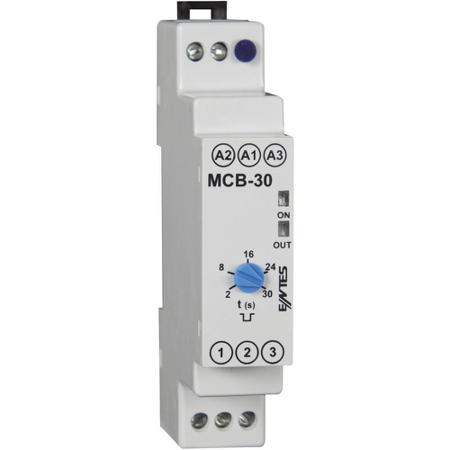MCB-30 ENTES MCB Series DIN Rail Mount Timer Relay, 12 → 240V ac, 1-Contact, 2 → 30s, SPDT