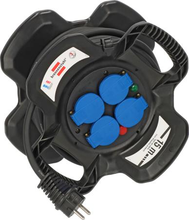 1169711150 brennenstuhl 15m 4 Socket Type E - French Cable Reel Open Reel, 230 V, IP44