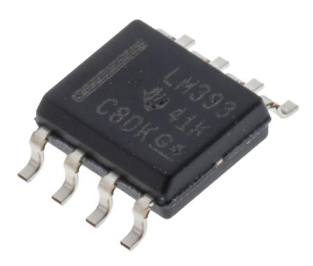 LM393D  Texas Instruments, Dual Comparator, Open Collector O/P, 1.3μs 3 → 28 V 8-Pin SOIC