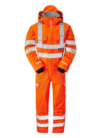 PR505T-R-5XL PULSAR Orange Reusable Hi Vis Overalls, 5XL