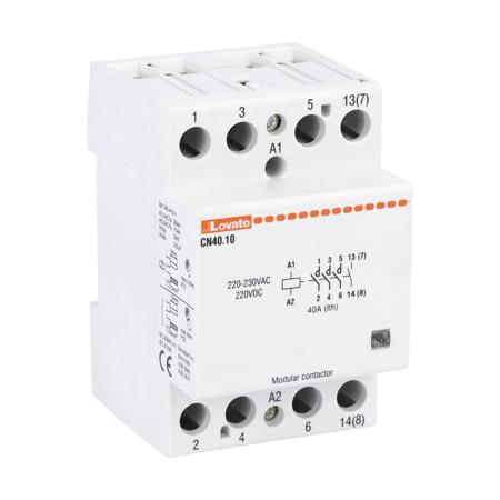 CN4010220 Lovato Modulo CN Contactor, 230 V ac Coil, 4-Pole, 22 A, 4NO, 400 V ac