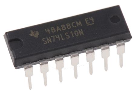 SN74LS10N Texas Instruments , Triple 3-Input NAND Logic Gate, 14-Pin PDIP
