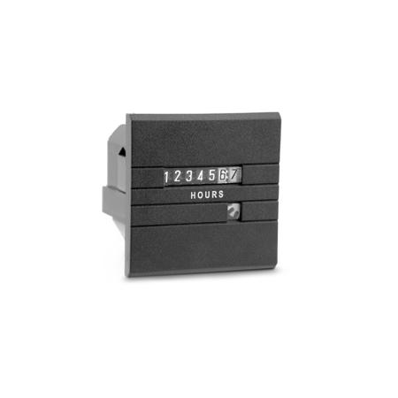 711-0190 Trumeter Hour Counter, 7 digits, Digital, Spade Terminal Connection, Voltage, 115 V ac