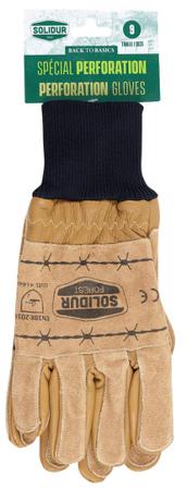 GA01-T8 Solidur GA01 Brown Cowhide Gloves, Size 8