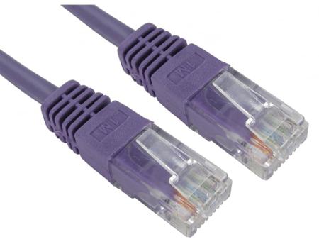 286-3660 RS PRO, 10m Cat5e, Violet RJ45 to Male RJ45 Male, UTP Unshielded, Terminated PVC Sheath