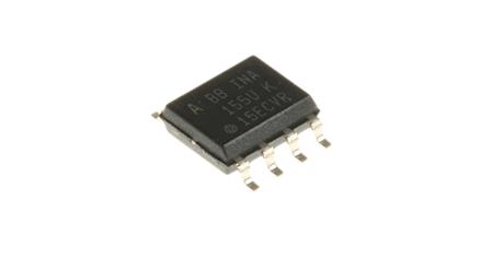 INA155UA  Texas Instruments, Instrumentation Amplifier, 1mV Offset, R-RO, 3 V, 5 V, 8-Pin SOIC