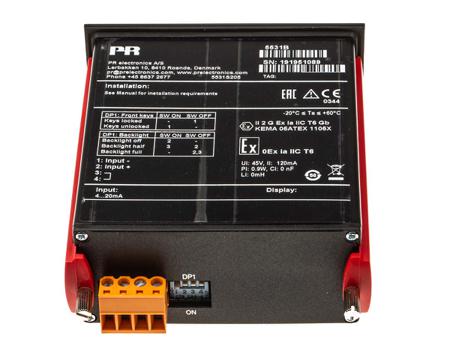 5531B PR Electronics LCD Digital Ammeter 4-Digits DC -20°C to +60°C, 44.5 x 91.5 mm