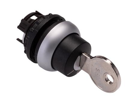 111790-M22-WS-MS2 Eaton M22 Key Switch Head - 2 Position, Momentary, 22.5mm cutout