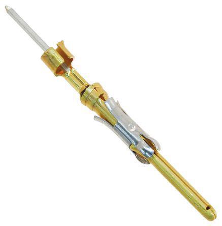 202236-1 TE Connectivity Type III+ Solder Terminal Contact, Male, Gold Plating