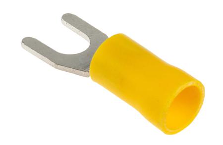 534-480 RS Pro Insulated Crimp Spade Connector, 2.5mm² to 6mm², 12AWG to 10AWG, M5 Stud Size Vinyl, Yellow