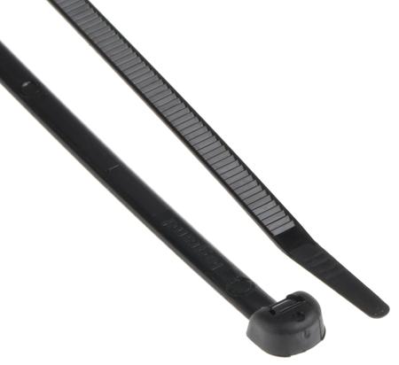 0 320 22 Legrand Cable Tie, 180mm x 4.6 mm, Black Nylon, Pk-100